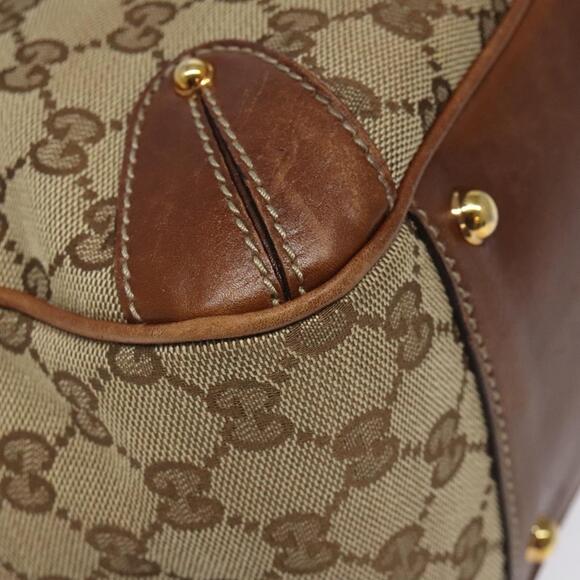 GUCCI GG Canvas Tote Bag Beige Gold - Picture 11 of 16